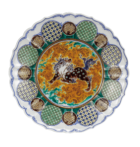 山中國盛  獅子図 飾皿 （径31×高さ5cm） 385,000円