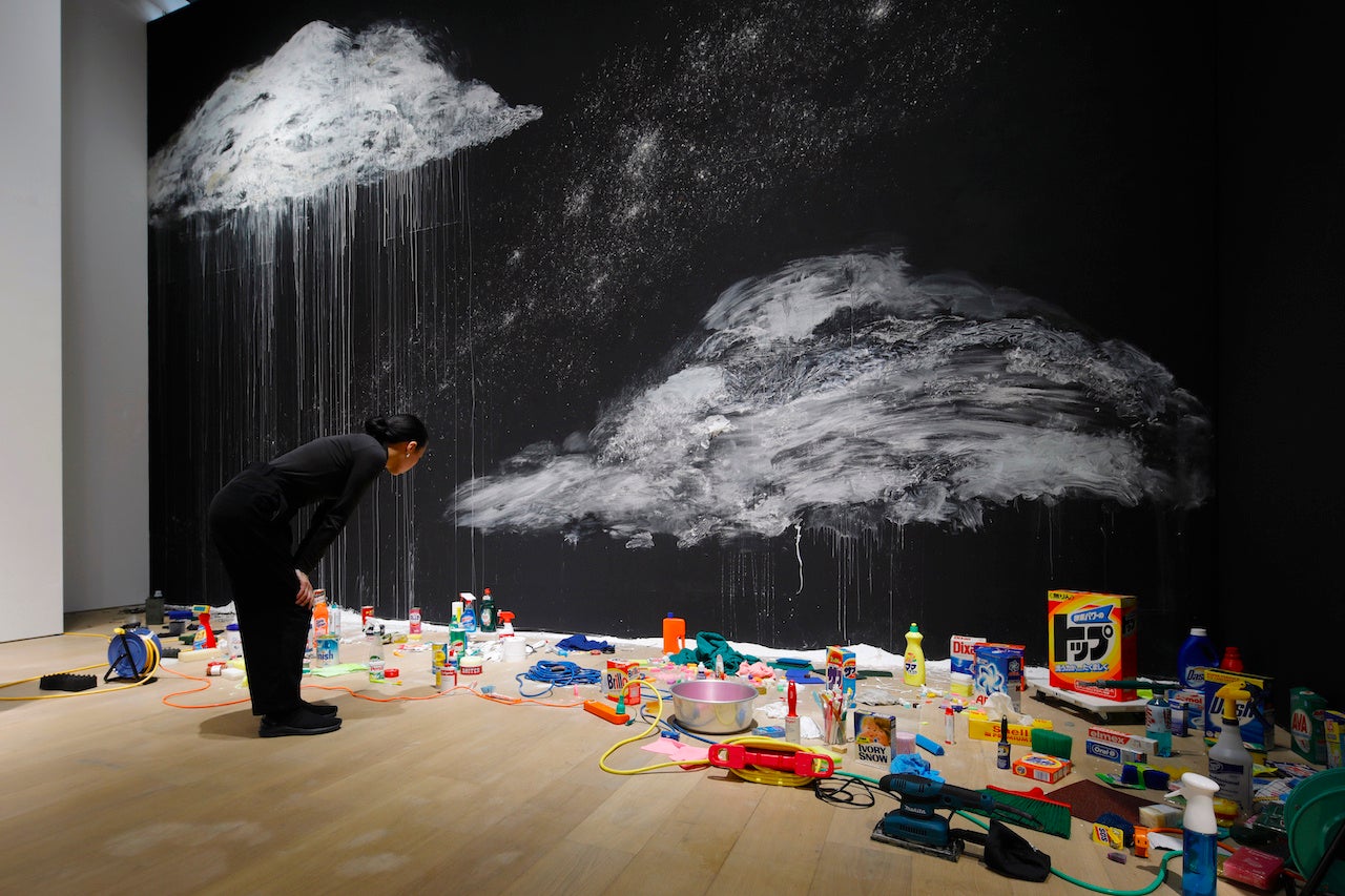 岩崎貴宏《アントロポセン》2023年　作家蔵 京都市京セラ美術館 特別展「跳躍するつくり手たち：人と自然の未来を見つめるアート、デザイン、テクノロジー」展示風景　撮影：来田猛
