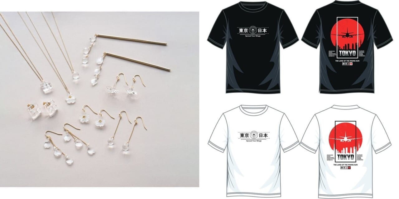 左：HARIO Satellite　右：T-shirts & Souvenirs SPARKLE