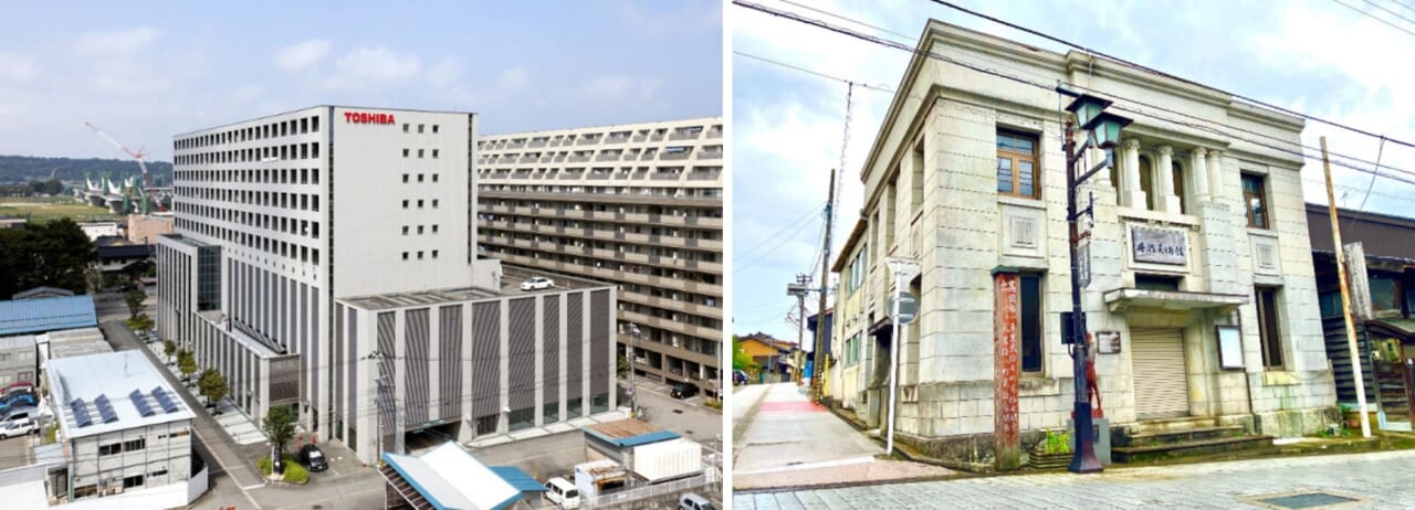 左：いちご富山駅西ビル　右：旧井波美術館